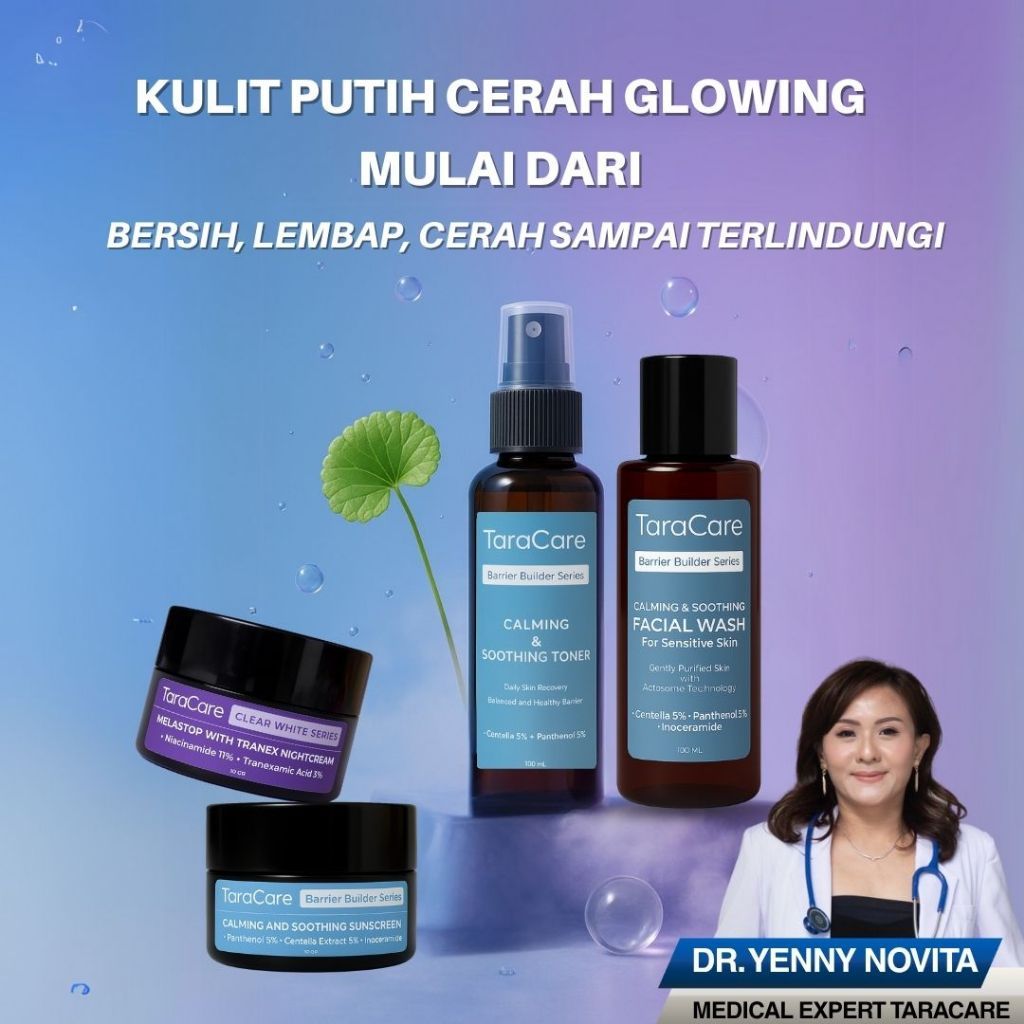 Pemutih Wajah Taracare Asli klinik Bpom –Cerah Merata & Barrier Kuat