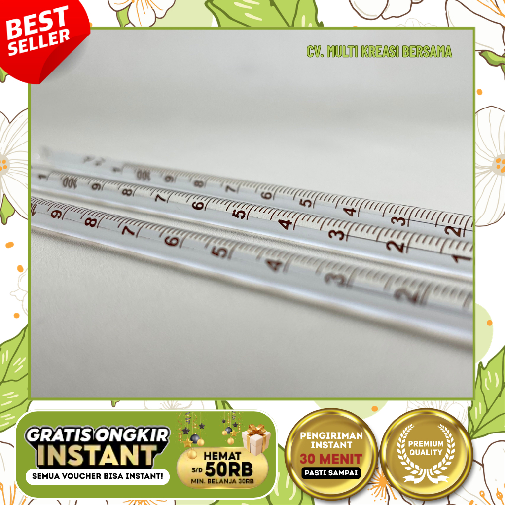 TERMOMETER HG LABORATORIUM -10°C HINGGA 110°C | MERCURY THERMOMETER | TERMOMETER AIR RAKSA