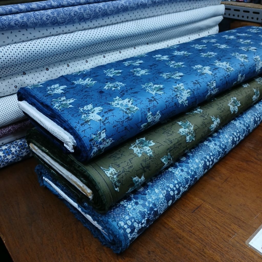 Kain katun Giza motif/ Kain katun kemeja premium/ Kain katun Italy motif