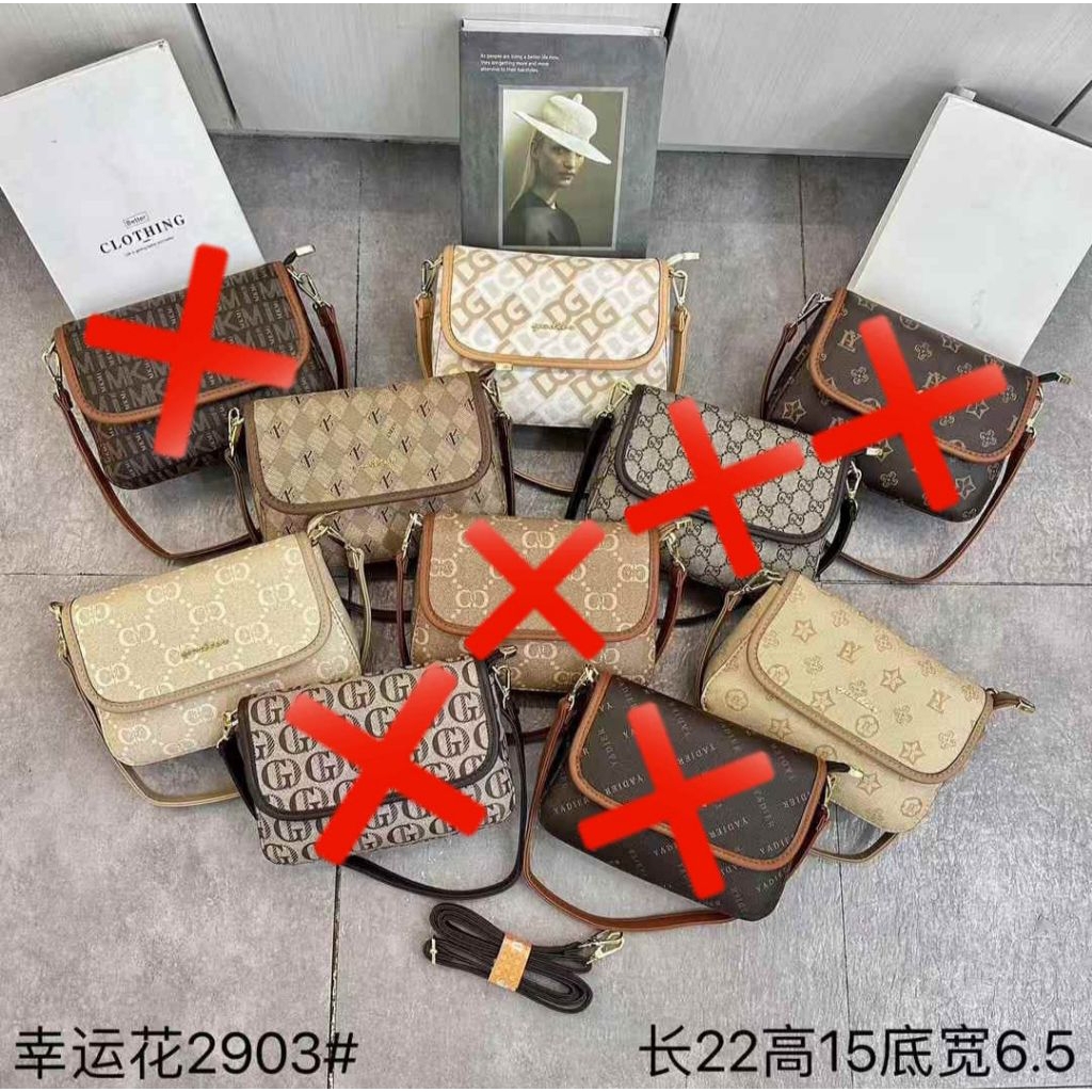 Yadier Fashion Tas Selempang  Wanita Sandang Original Import Kulit PU #2903