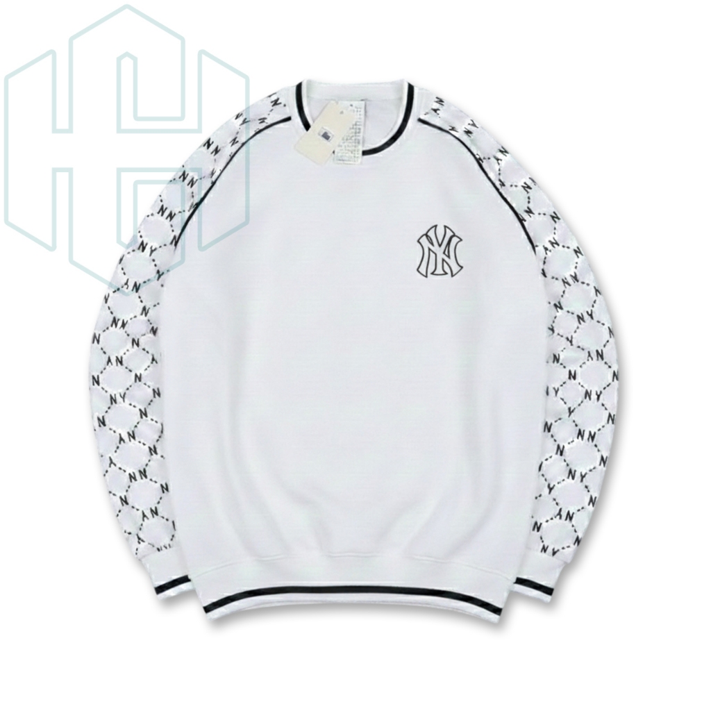Crewneck Sweater MLB New York FP Hitam Putih