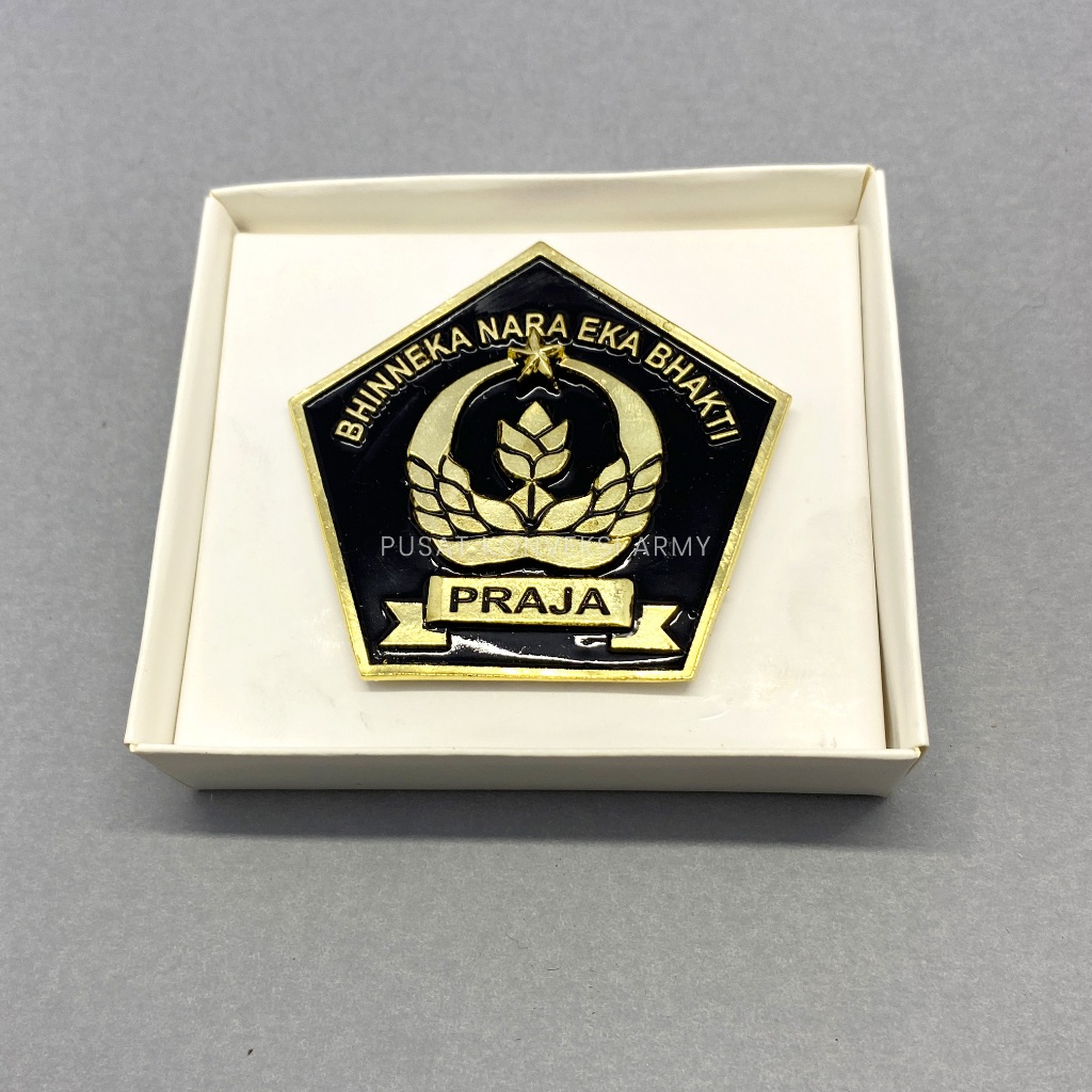 Emblem Baret IPDN Logam Premium