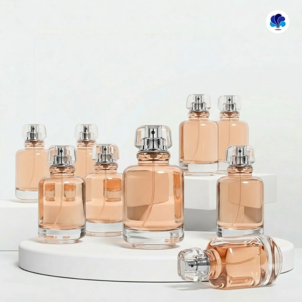 Botol Parfum Peach Clear Cylinder – Packaging Kosong Custom untuk Parfum, Mist & Personal Fragrance