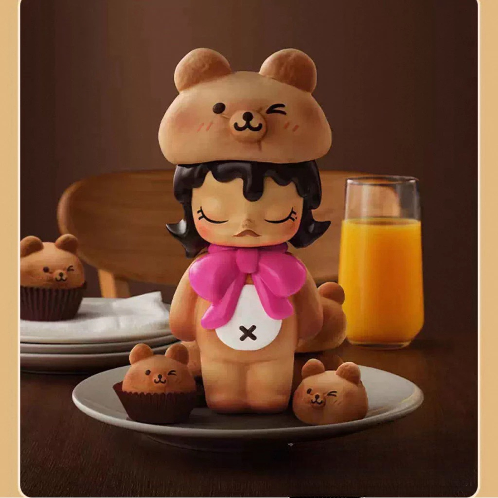 [PO PRE-ORDER] Secret Molly Carb Lover Series - Secret Pretend Bear Bread Figure Original Pop Mart P