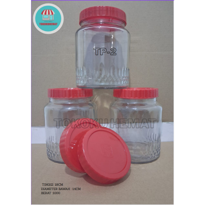 TKKH TOPLES BENING TOPLES KACA TP-2 LITER TOPLES KACA 2 LITER TUTUPAN