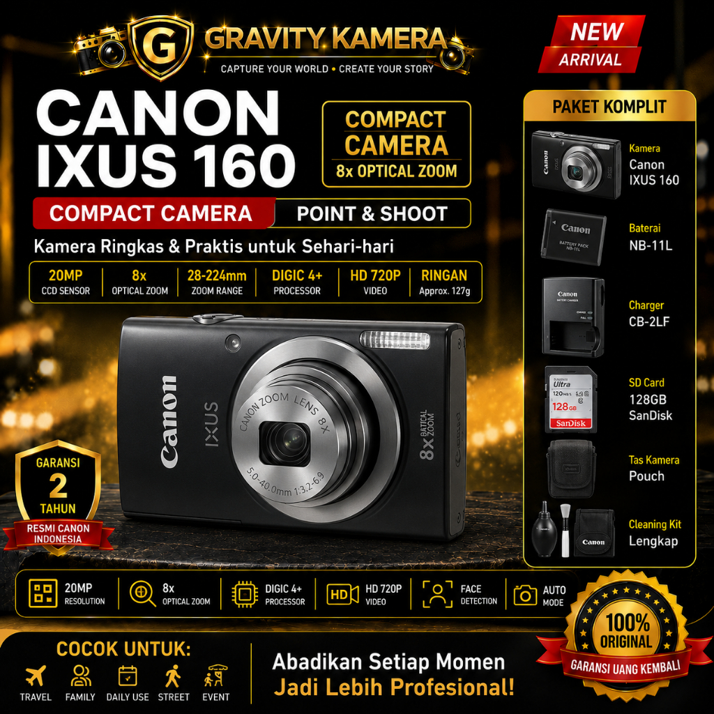 CAMERA CANON IXUS 160 / CAMERA DIGITAL CANON IXUS 160 / IXUS 160