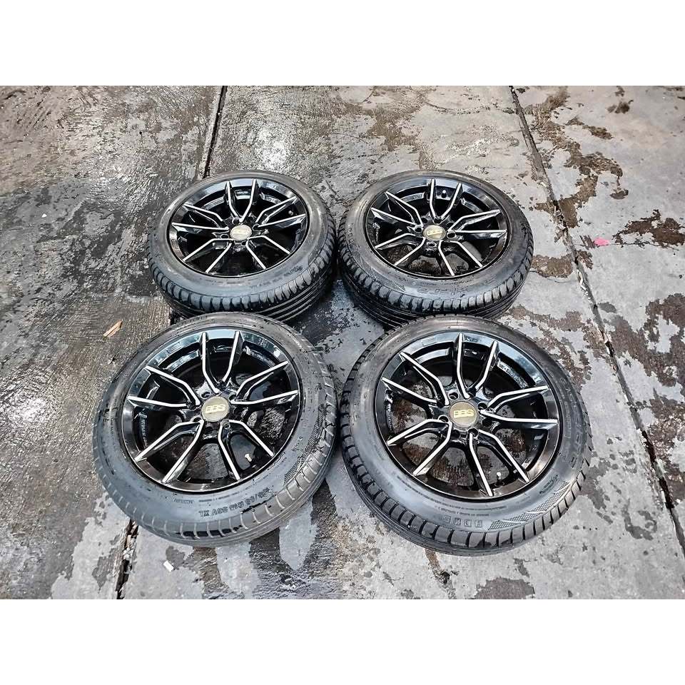 Velg mobil bekas brio BBS Ring 15 baut 4x100/114,3 include ban 185/55