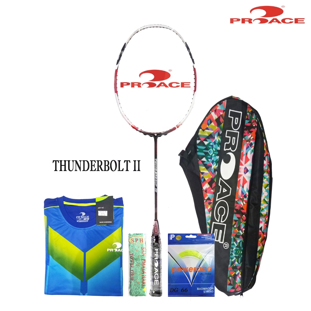 Raket ProAce Thunderbolt II Bonus Komplit Raket Pro Ace Thunderbolt II