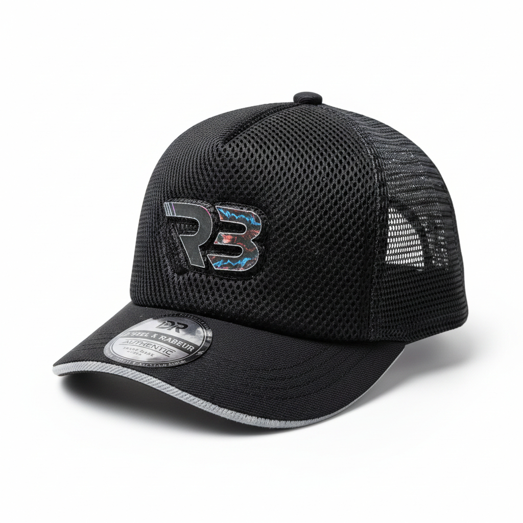 Topi Pria Topi Trucker Jaring Hats RB Caps Hat Original Black Rabeur Topi Visor Pendek / Topi Visor 