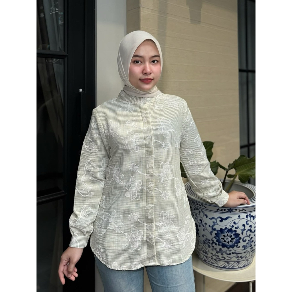 Atasan Katun salur bordir edness by kayla