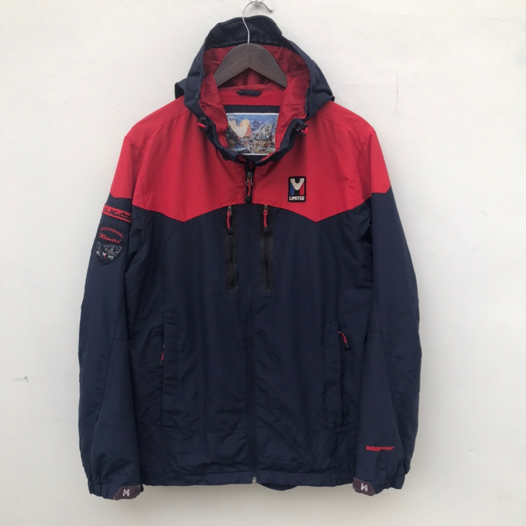 Jaket Gorpcore by Millet Limited Extreme Model Outdoor Jacket Navy/Red sz Large