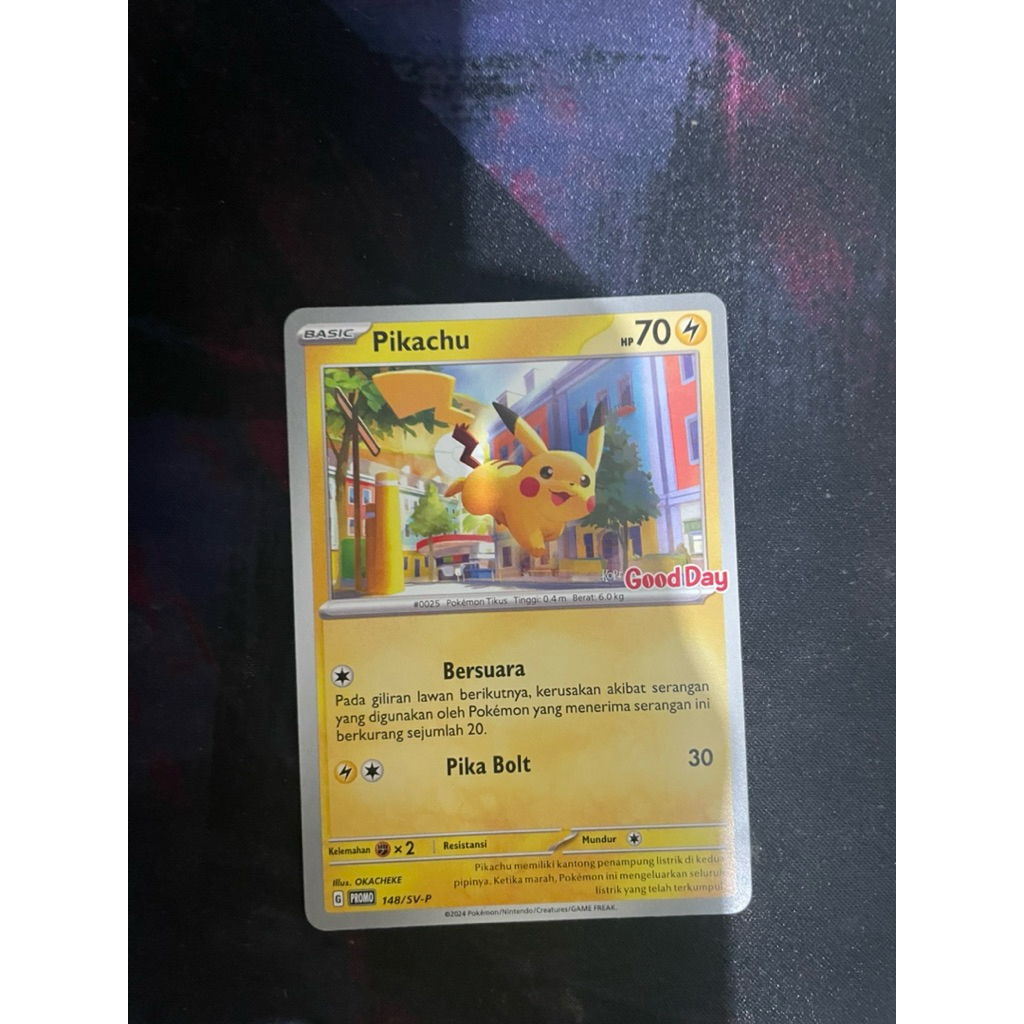 Kartu Pokemon Promo Gooday Pikachu