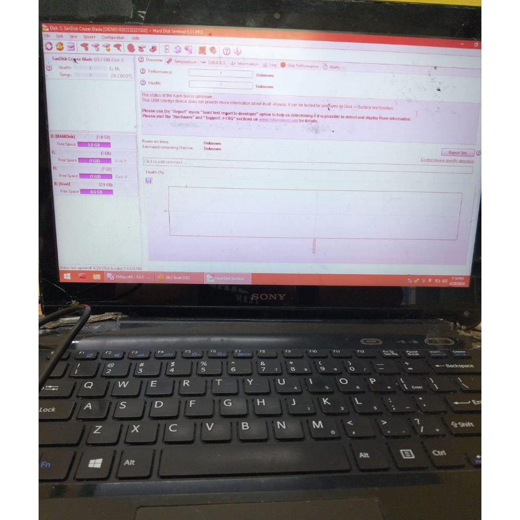 Laptop Sony Vaio AMD A8 Bekas atau Bahan Nyala Mainboard normal