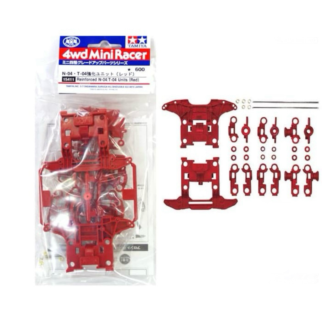 TAMIYA 15411 REINFORCED N-04 / T-04 UNITS ( RED )