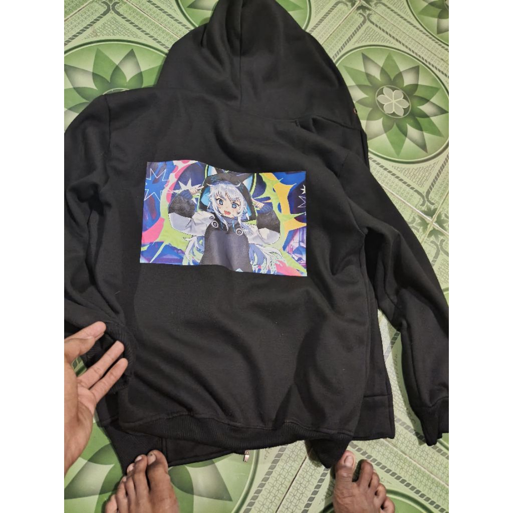 Hoodie Oversized Unisex Fragment Hitam - Nyaman, Tebal, Tahan Lama