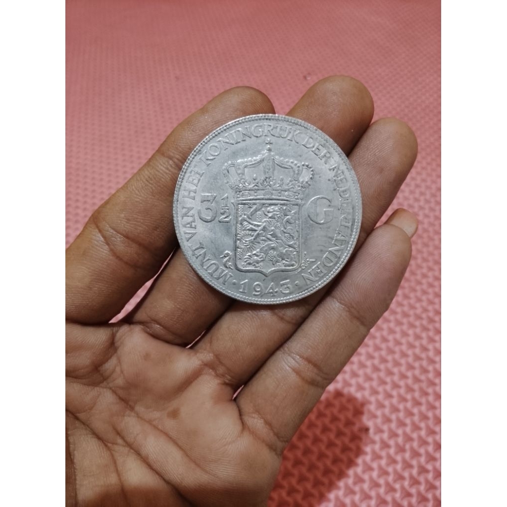 koin kuno koin perak sillper koin 3G standing pallas tahun 1943