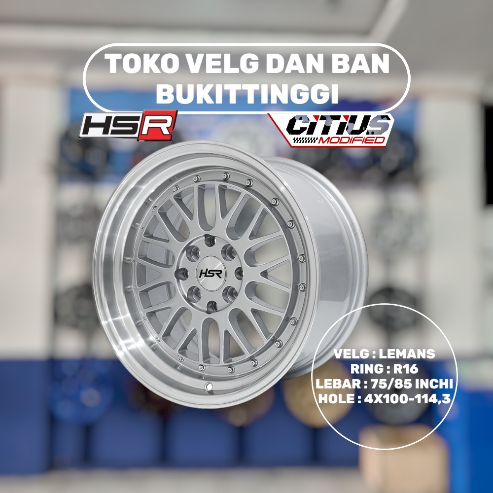 DIJUAL VELG HSR LEMANS R16 LEBAR 75/85 BUAT JAZZ BRIO KIJANG AVANZA LIVINA