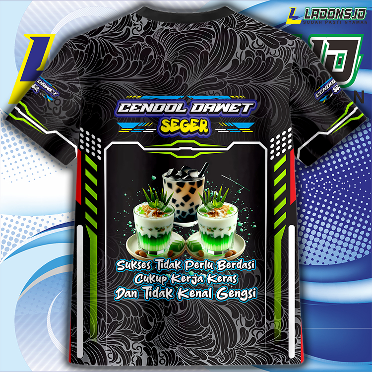 ladons.id Kaos Jersey Cendol Dawet Cincau Seger Terbaru Lengan Pendek Dan Panjang