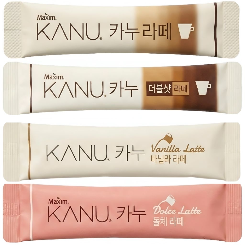 [Harga Satuan/Per Sachet] Kopi Maxim Kanu/Kanu Coffee Double Shot, Dolce Latte, Latte Original & Van