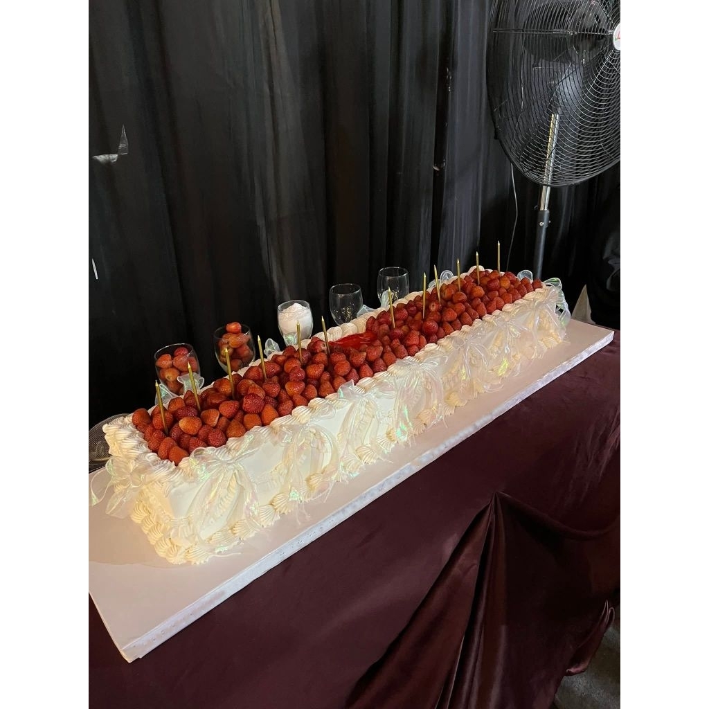 long italian wedding cake/long cake/wedding cake panjang