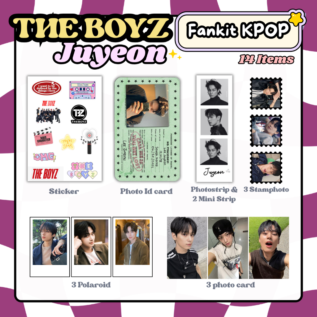 FANKIT KPOP THE BOYZ 14 Item | GIFT Box Kpop THE BOYZ | Hampers RIIZE Kpop | FANKIT THE BOYZ JUYEON