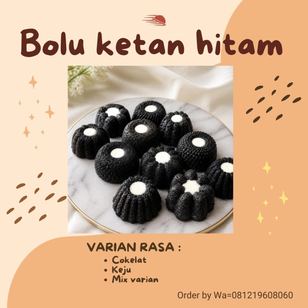 Bolu ketan hitam mini isi 3 pcs