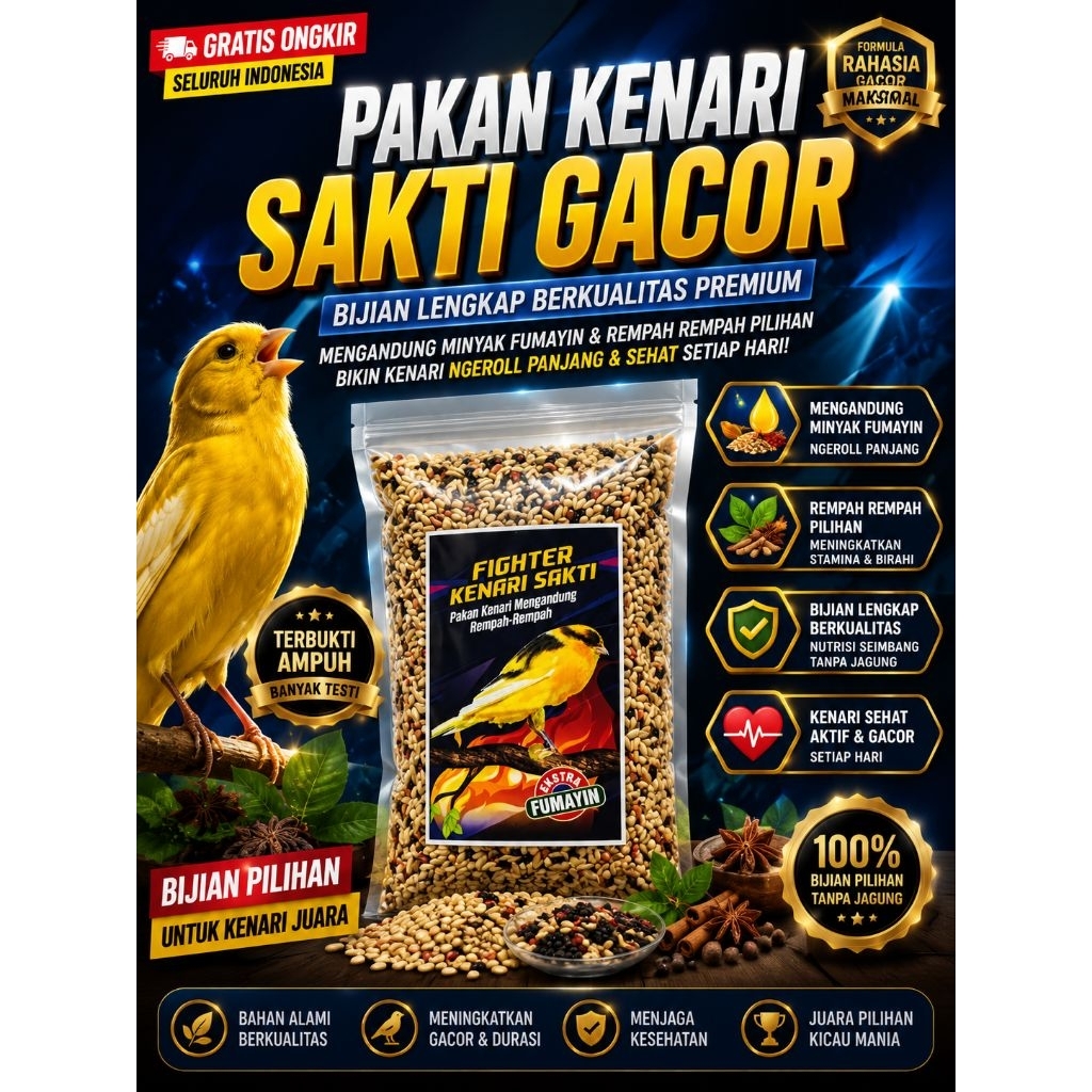 Pakan Kenari Fighter Kenari Sakti , Pakan burung kenari biar gacor, pakan kenari macet