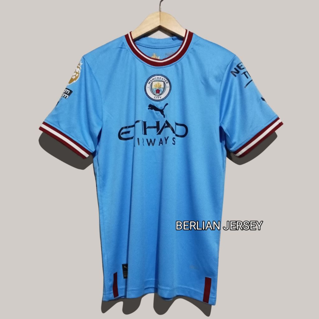 Jersey Manchester City Home 2022/2023 Nameset Haaland Premier League