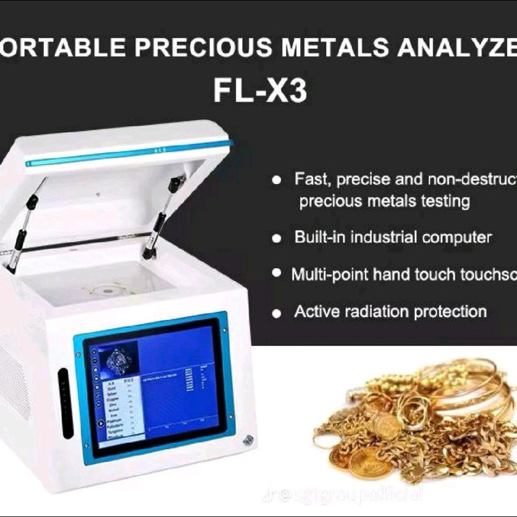 alat ukur kadar emas logam mulia FL-X3 High Precision Metal Analyzer New Portable XRF Gold Testing M