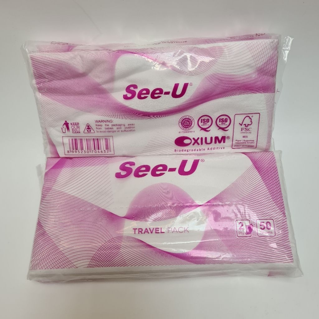 TISSUE TISU SEE-U SEE-U 50 SHEET/ 50LEMBAR 2PLY TRAVEL-SEE U TRAVEL 50