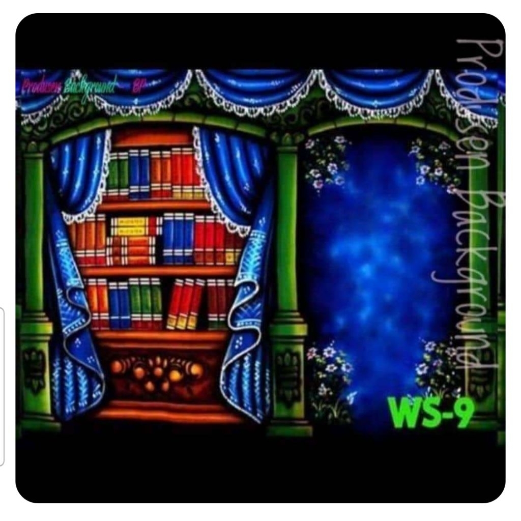 [READY] Rak buku studio photo / Background foto wisuda