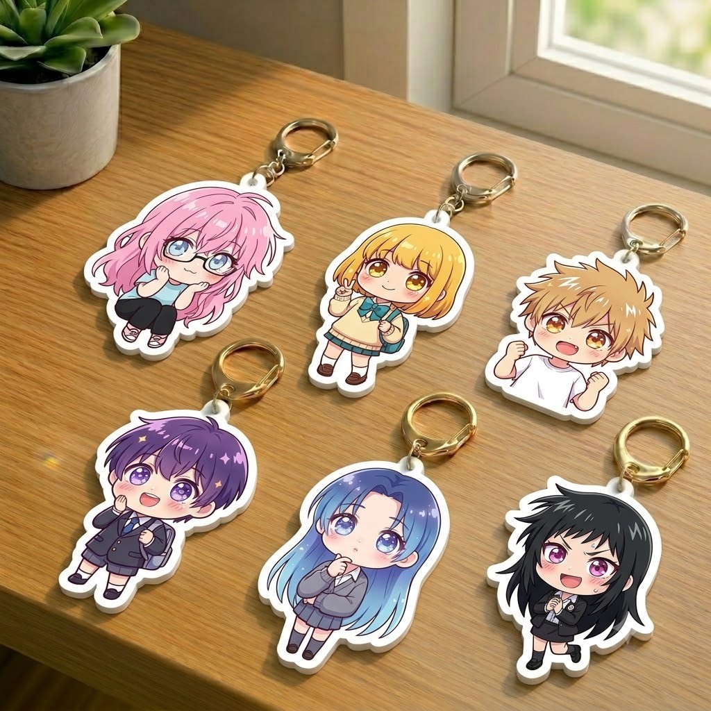 Shikimori : High-Quality 5cm Acrylic Keychain - Double-Sided Print