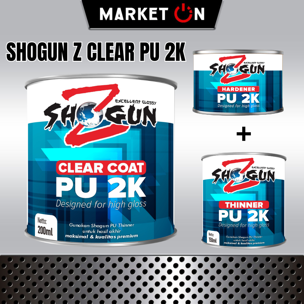Shogun Z - Clear PU 2K Clear Coat Glossy I Pernis Bening Cat Mobil Motor Premium I Cat Anti Gores An