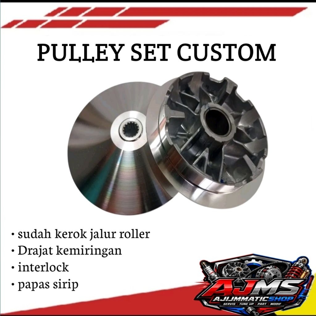 pully custom rumah roller bubut Drajat 13.8 13.5 all type motor
