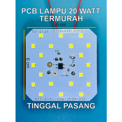 PCB LED AC 20 WATT 6cm x 6cm