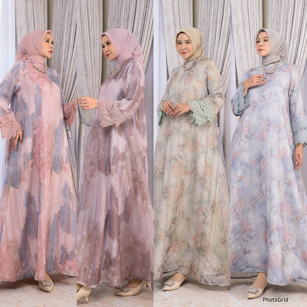 SABRINA DRESS BY MAREVI/gamis std jumbo/gamis mewah basic/bisa cod