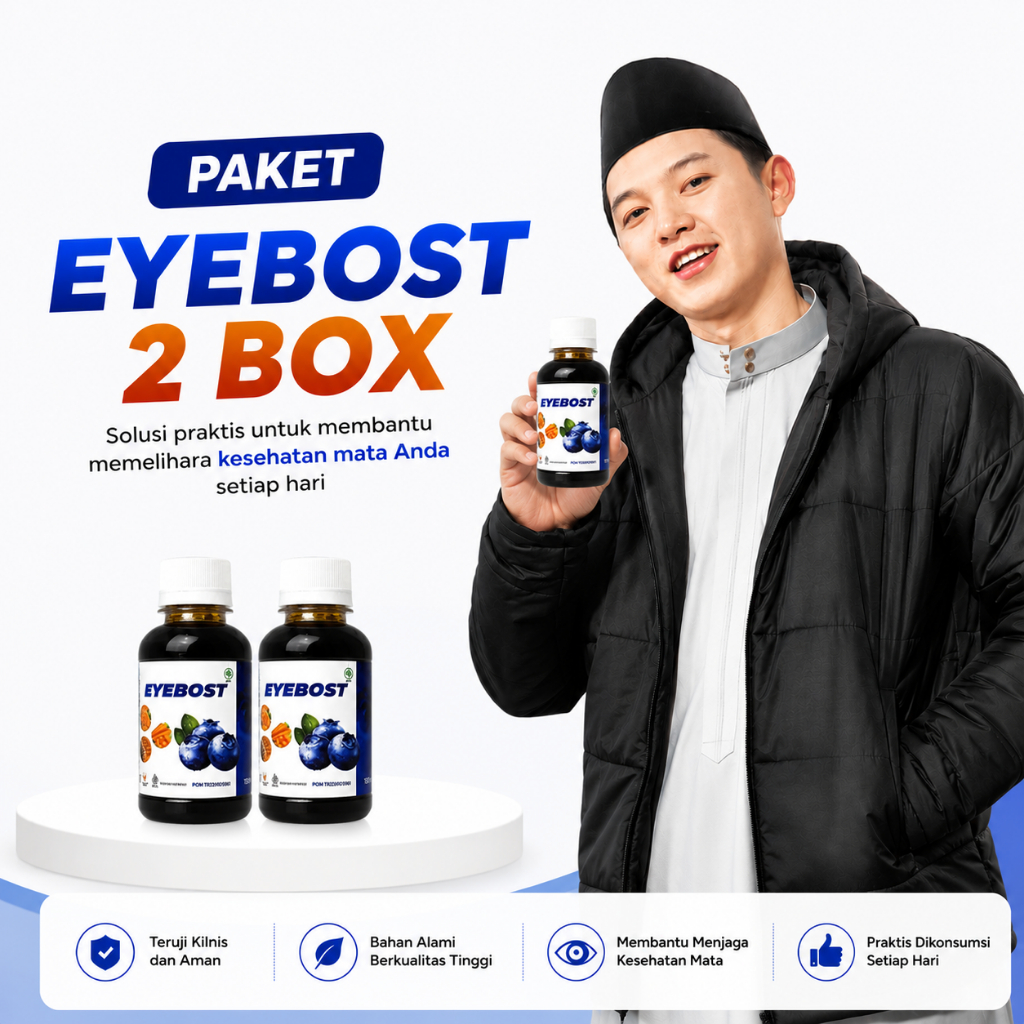 [Official Store] Eyebost Paket 2 Botol Vitamin Mata Original