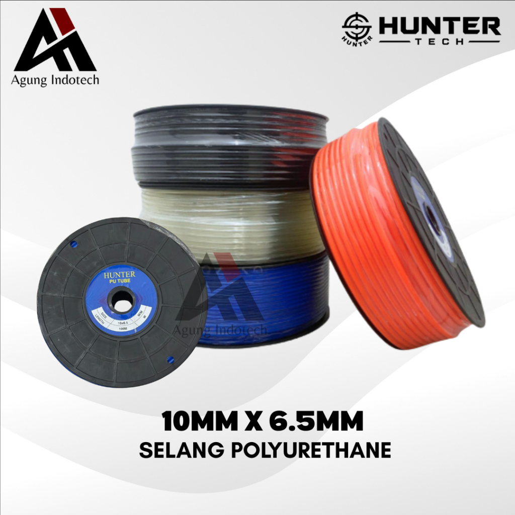 HUNTER SELANG POLYURETHANE PU 10MM OD X 6.5MM ID / 10MMX6.5MM X 100MTR