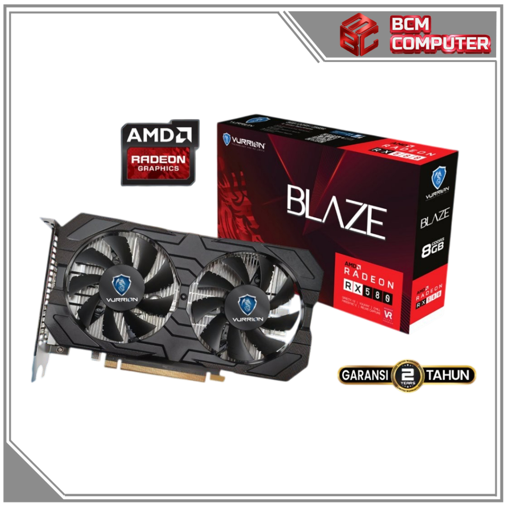 VGA VURRION RX580 8GB GDDR5 256-bit VURRION BLAZE RADEON RX 580