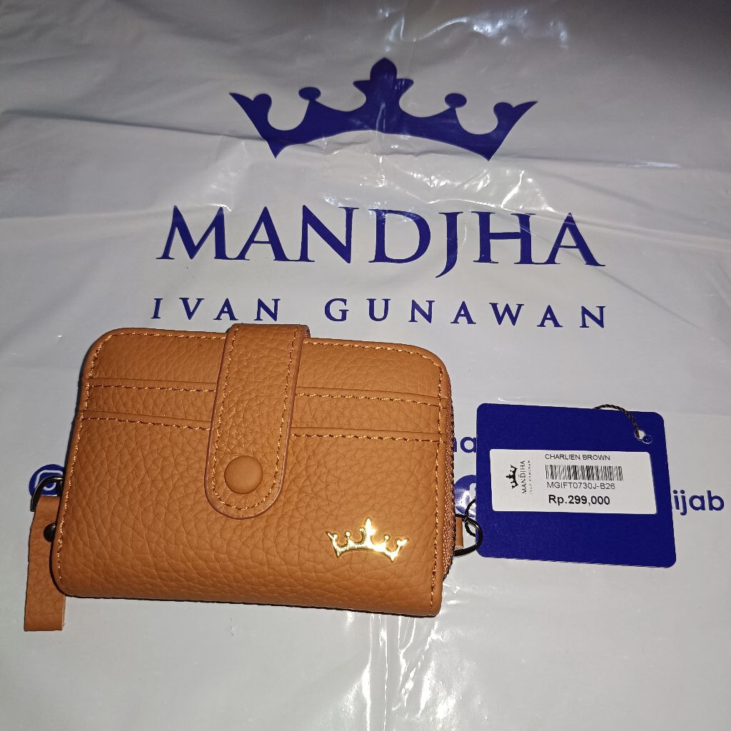 MANDJHA DOMPET IVAN GUNAWAN CARD WALLET CHARLIEN BROWN,ADA NAVY,MINIMEKIDZ,KOKO,TAS,DRESS,BLOUSE,KEM