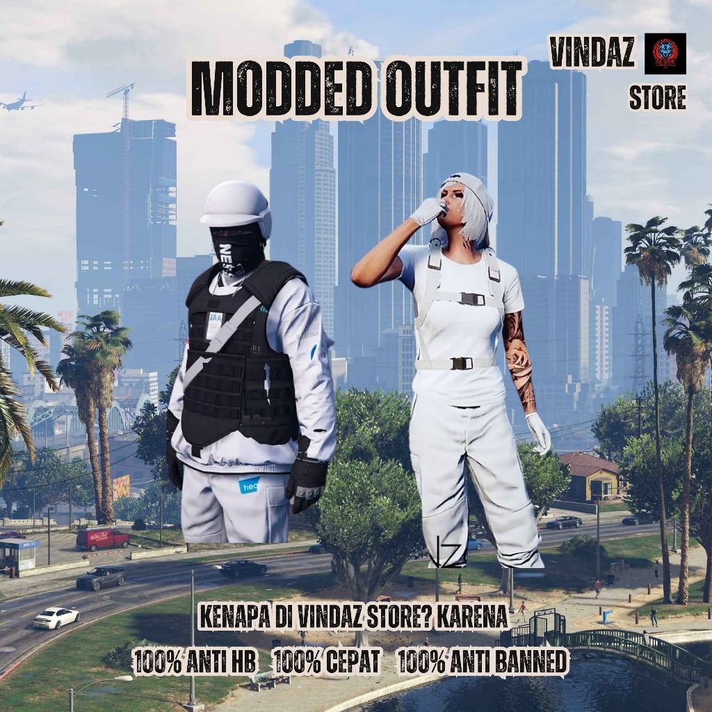 (GARANSI) Outfit Modded GTA 5 Online Money PC Grand Theft Auto V Game PC Cash Rank Unlock GTA V Stea