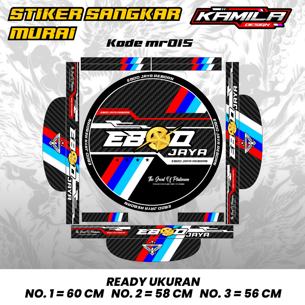 Stiker Decal Sangkar Burung Murai Model Terbaru Motif Ebod Jaya Reborn