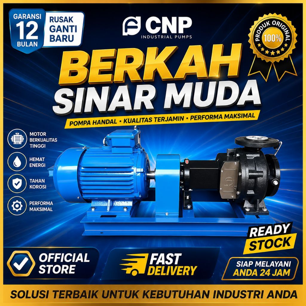 Pompa Centripugal CNP NISO 50-32-200  with motor 1,5kw 3phase