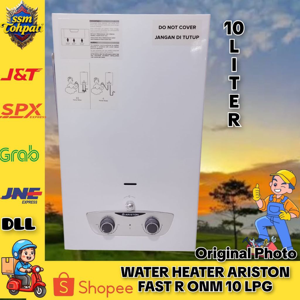 WATER HEATER ARISTON FAST R ONM 10 LPG | WATER HEATER GAS ARISTON 10 LITER