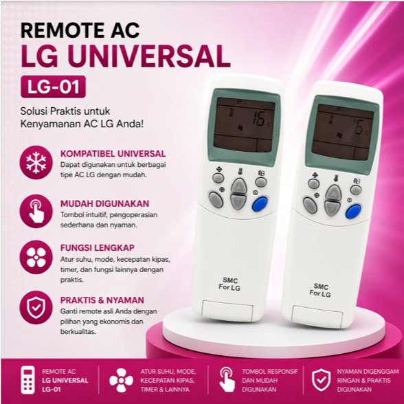 REMOTE AC LG UNIVERSAL BUAT AC LG KECIL