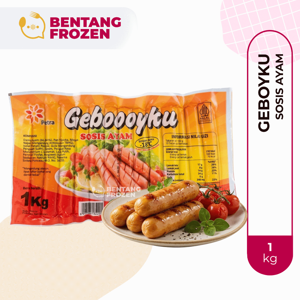 Geboyku Sosis Ayam 1kg / Geboooyku Sosis Ayam