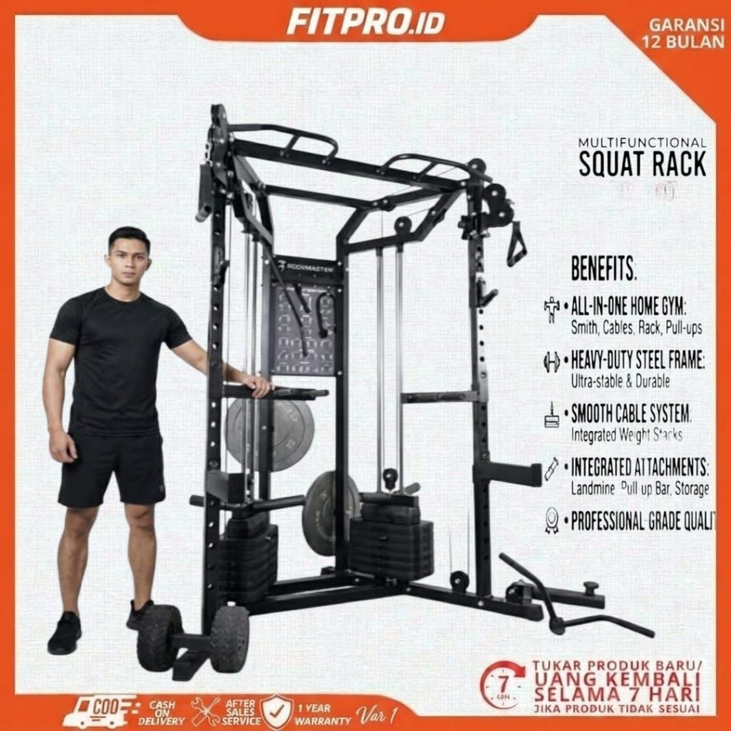 Alat Fitnes Dual Cable Crossover(Original)Alat Gym Fitnes/Alat Olah raga/Angkat Beban