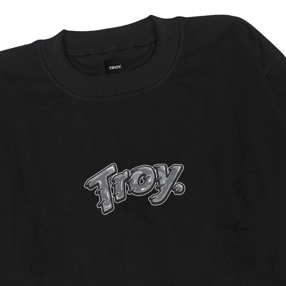 Troy Company Sweater Pria Hitam - Camouflage Sweater Sweatshirt Crewneck Black SWD 250