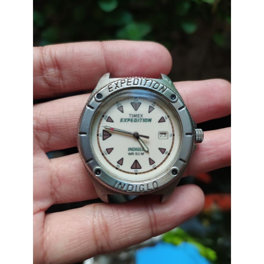 jam tangan timex expedition indiglo original kondisi mati bahan