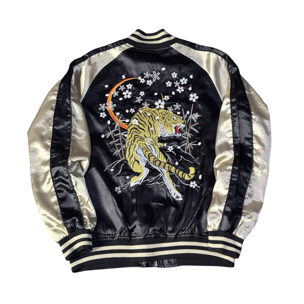 Sukajan Souvenir Jacket Tsuki Tora Moon Tiger Original Japan
